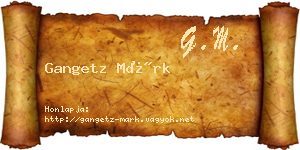 Gangetz Márk névjegykártya